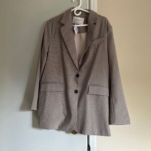 American Eagle blazer  size women’s size large beige NWT